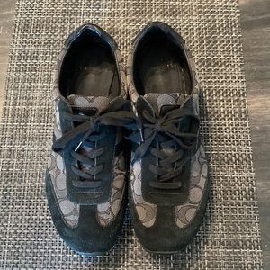 Women’s Coach Kelson Tennis Shoes Sneakers Size 10 Black and Gray